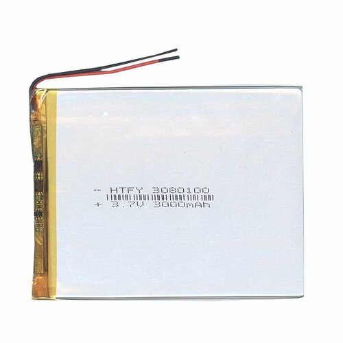 аккумулятор li pol батарея 3 75 95мм 3pin 3 7v 3000mah Аккумулятор Li-Pol (батарея) 3*80*100мм 2pin 3.7V/3000mAh