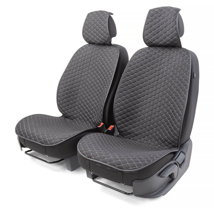Накидки на передние сиденья "Car Performance", 2 шт, fiberflax CUS-1032 BK