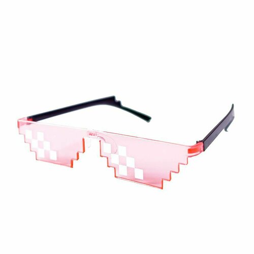Карнавальные очки Пиксели Стиляга розовые карнавальные очки пиксели стиляга черные украшение для праздника