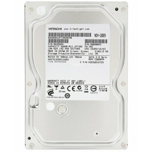 Жесткий диск Hitachi 0A39264 320Gb SATAII 3,5 HDD