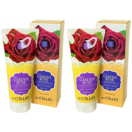 Пенка для умывания с экстрактом розы Dr. Cellio G70 Flower Garden Rose Foam Celansing, 100 мл, 2 шт