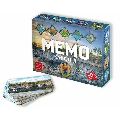 Мемо Карелия арт.8671 (50 карточек) развивающая настольная игра в дорогу живая планета мемори для детей мемо на развитие памяти 48 карточек