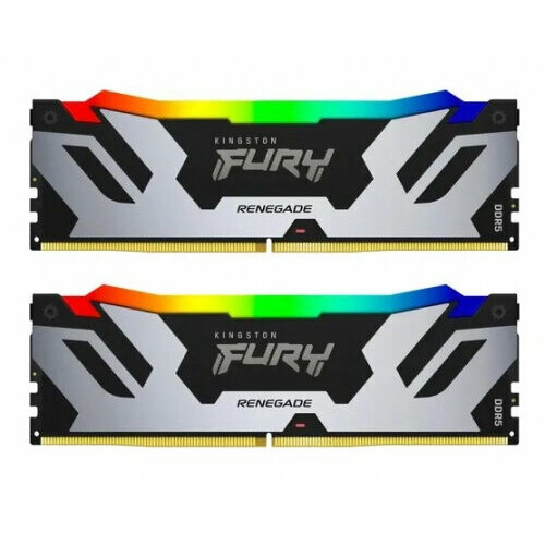 Оперативная память Kingston DIMM FURY Renegade SilverBlack RGB 32GB 16GB x2 DDR5-8000 KF580C38RSAK2-32 38900₽