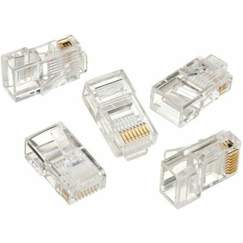 сетевой коннектор cablexpert lc 8p8c 001 Вилка Cablexpert RJ-45 (8P8C) LC-8P8C-001 (3-fork) кат.5e, (100 шт)