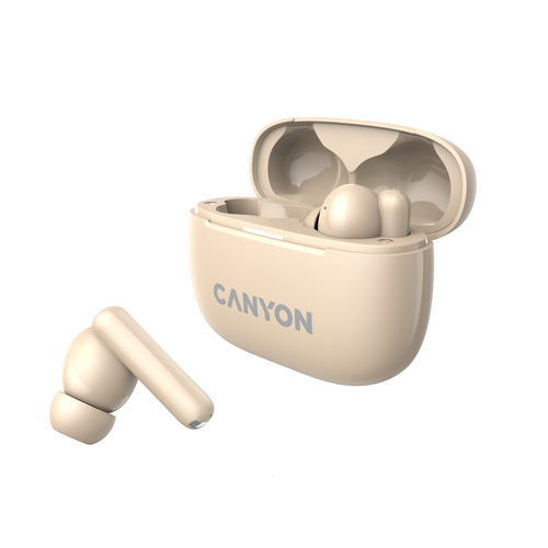 Беспроводные bluetooth наушники Canyon OnGo TWS-10 ANC Бежевый CNSTWS10BG 2925₽