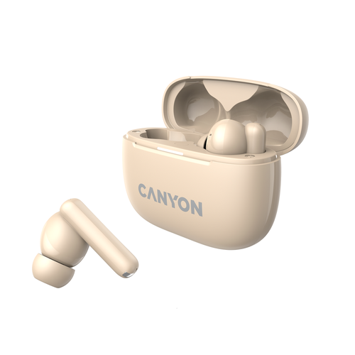 Беспроводные bluetooth наушники Canyon OnGo TWS-10 ANC Бежевый (CNSTWS10BG)