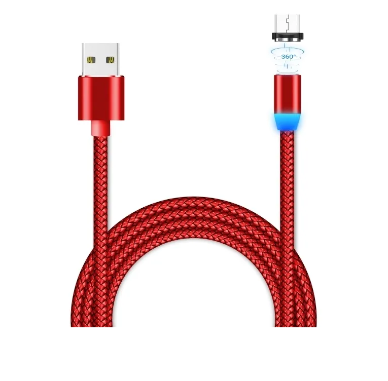 Кабель USB 2.0 - microUSB JETACCESS JA-DC26 2м красный(опл, USB/microUSB, Magnet,2A)