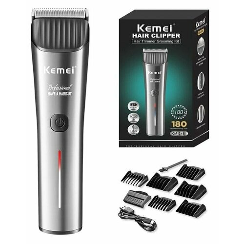 Компактный триммер для волос от Kemei для мужчин профессиональная электрическая регулируемая машинка для стрижки волос перезаряжаемый Набор для стрижки волос 225200₽