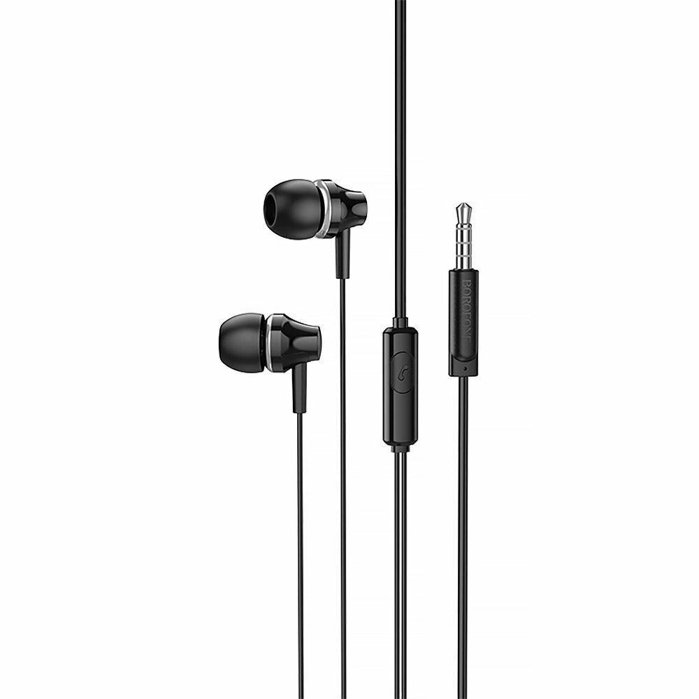 Гарнитура BOROFONE BM74 Singer 3.5мм, внутриканальная, 1.2м (черный)