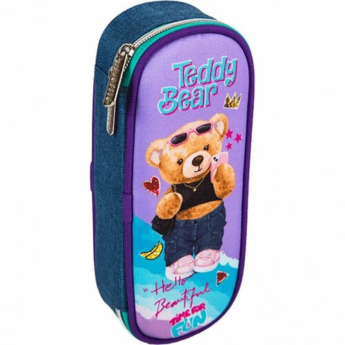 Пенал deVENTE. Teddy Bear 21x8x5 см, овальный для 50 предметов