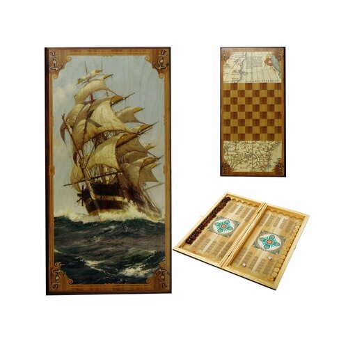 Мастер Бамбук SA-MO-M Нарды в деревянной коробке морские мастер бамбук 2925₽