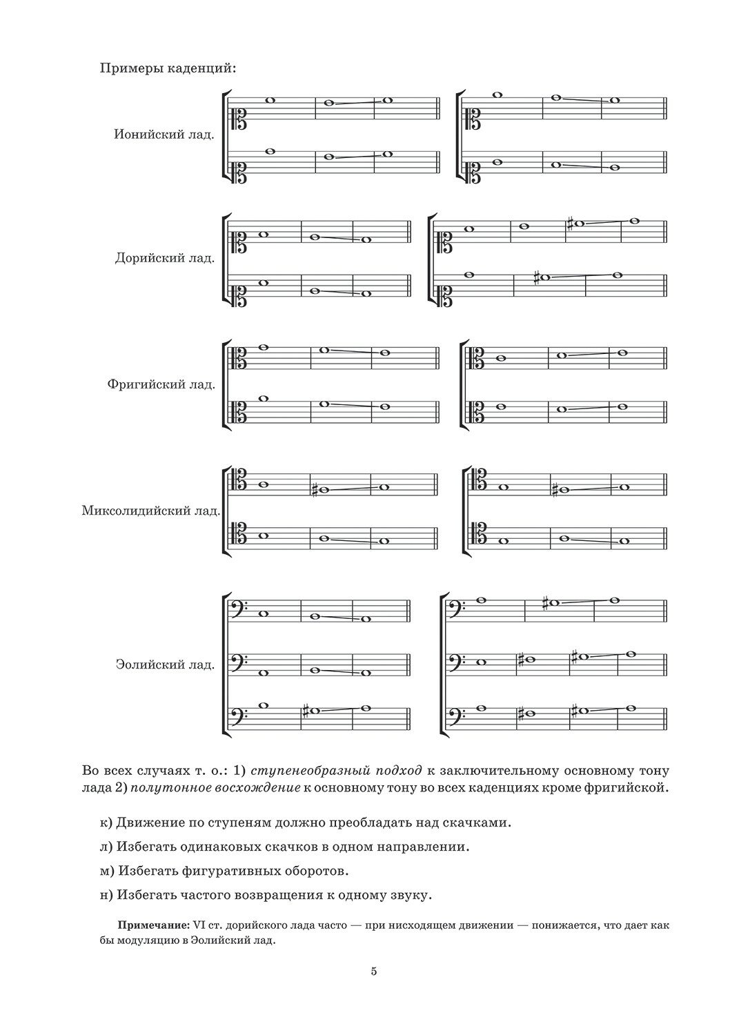 Курс контрапункта строгого письма в ладах. Учебное пособие для СПО - фото №5