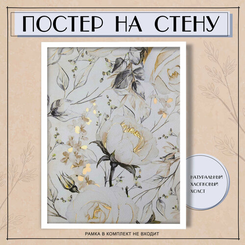 Постеры на стену для интерьера для дома цветы абстракция эстетика (10) 40х60 см