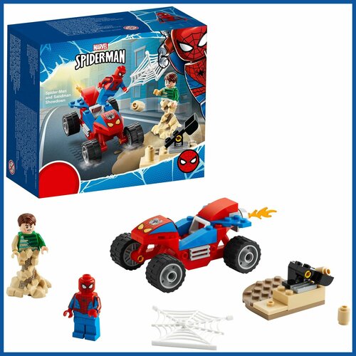 Конструктор Марвел Бой Человека-паука с Песочным человеком 56 деталей совместим с лего 479₽