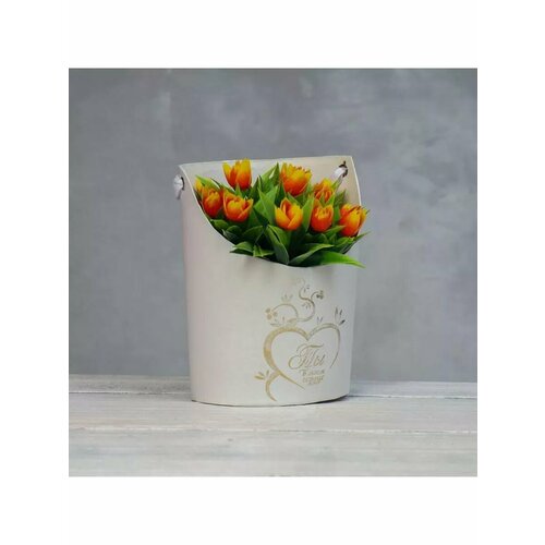 Переноска для цветов ваза Овал с тиснением 660₽