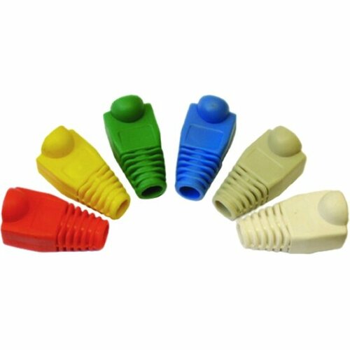 Защитные колпачки Twt для кабеля 60мм cat5 на соединение коннектора с кабелем желтый 100 шт 825₽