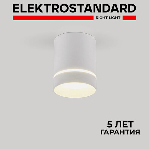 Изображение товара Спот / Накладной потолочный светодиодный светильник Elektrostandard Topper DLR021 9W 3000K, цвет белый матовый IP20