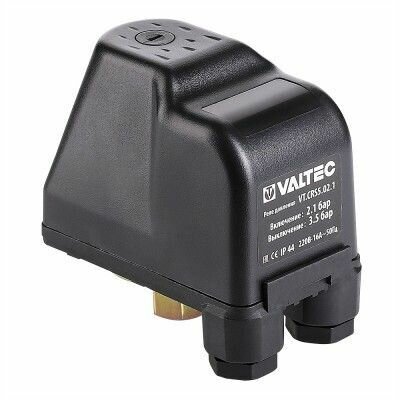 Реле давления CRS-5, 1/4" нак. гайка 2,1-3,5 бар Valtec