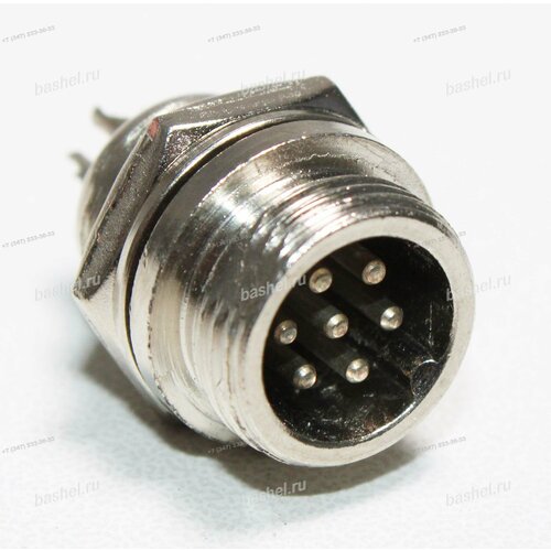 Штекер 7pin блочный GX16 12M-7B электротовар 494₽