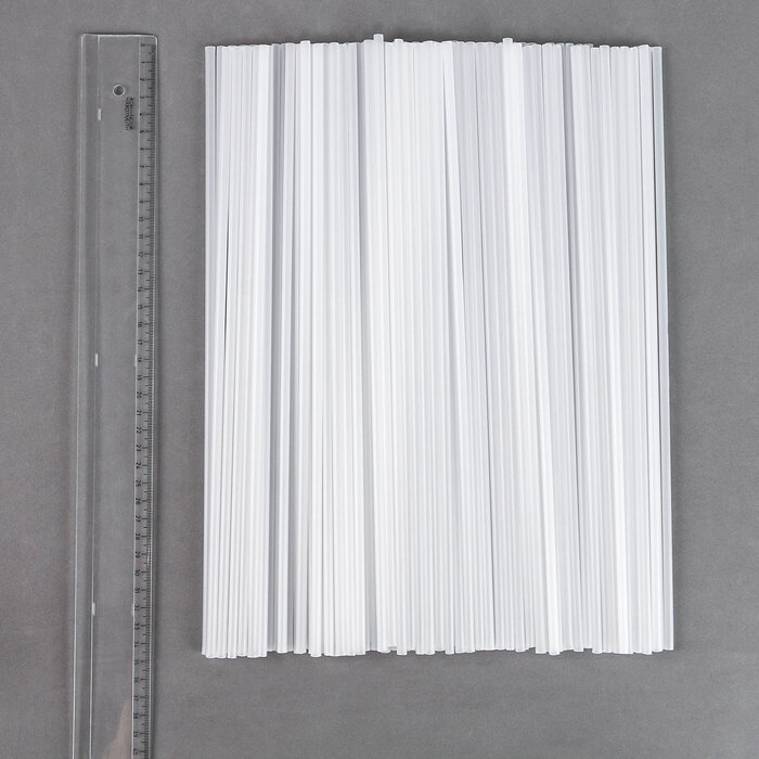 Трубочка для шаров и флагштоков, d=5 мм, цвет прозрачный, набор 100 шт, 10480258