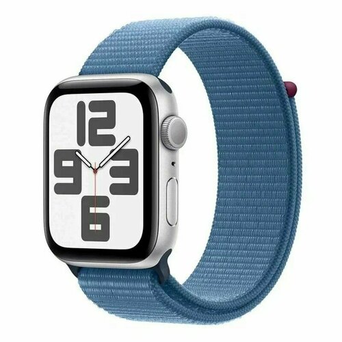 Умные часы Apple Watch 44мм MREF3 Series SE 2023 корпус из алюм цвета серебристый Sport Loop браслет синий Серебристый Синий 3161000₽
