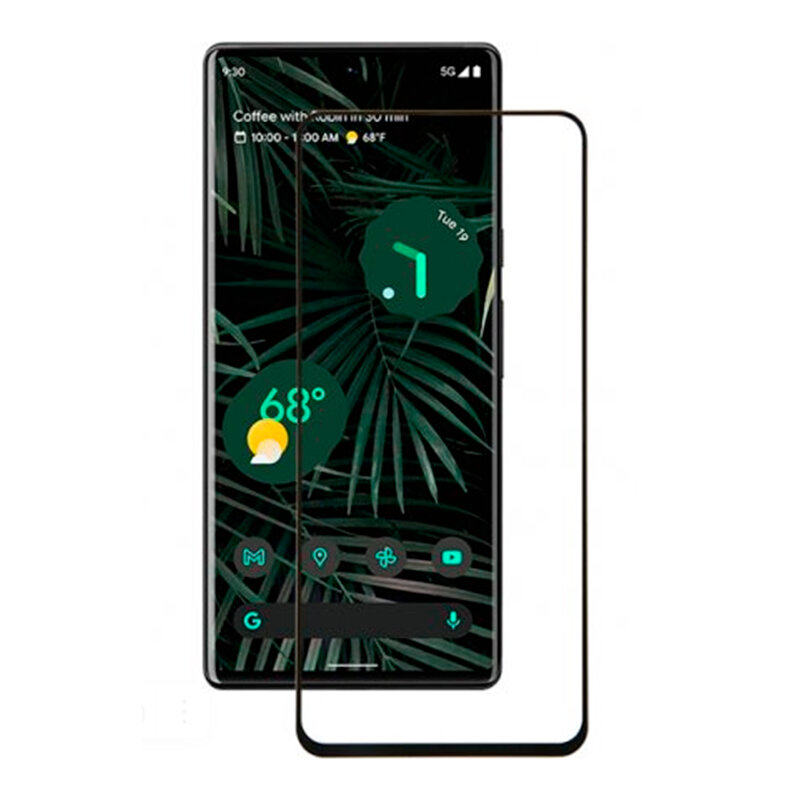 Защитное стекло на Google Pixel 6 Pro/Pixel 6 XL, Полный клей, прозрачное с черной рамкой, X-CASE