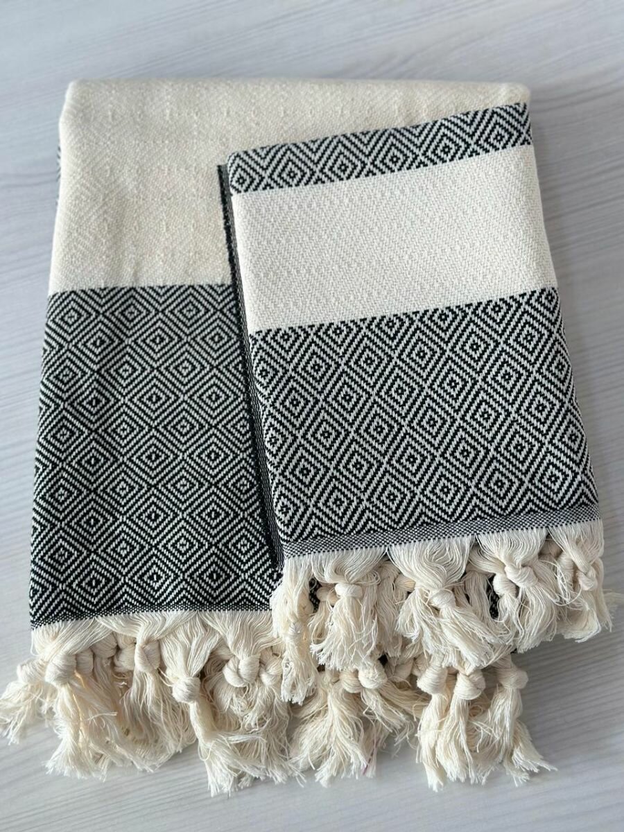 фото EFOR Полотенце Nadia цвет: черный (50х90 см,100х180 см)