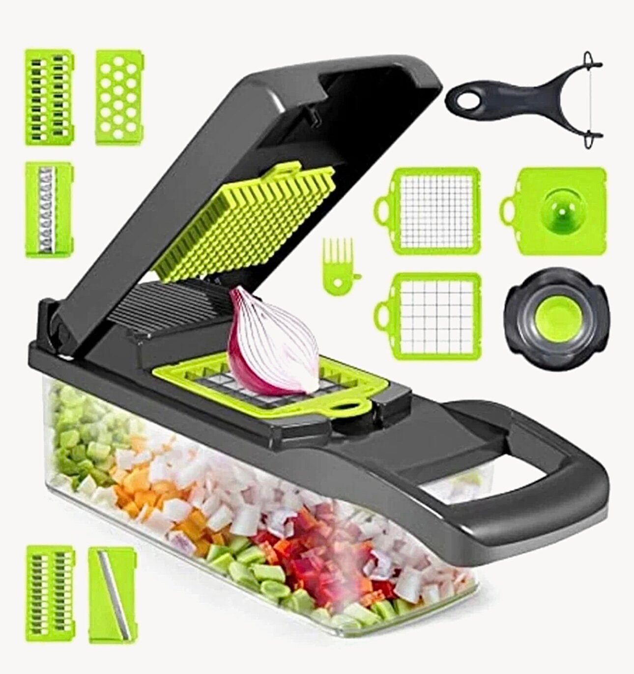 Овощерезка, Терка для овощей, Овощерезка 14 в 1, Измельчитель Veggie slicer