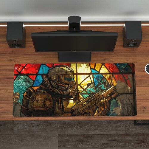 Коврик для мыши DigitalRazor Fallout stained glass 90x40x4