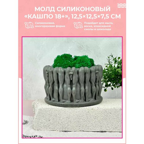 фото Силиконовый молд для гипса / кашпо 18+ семейный мыловар