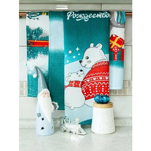 Полотенца кухонные 36*60, 4 шт. Полярный медведь