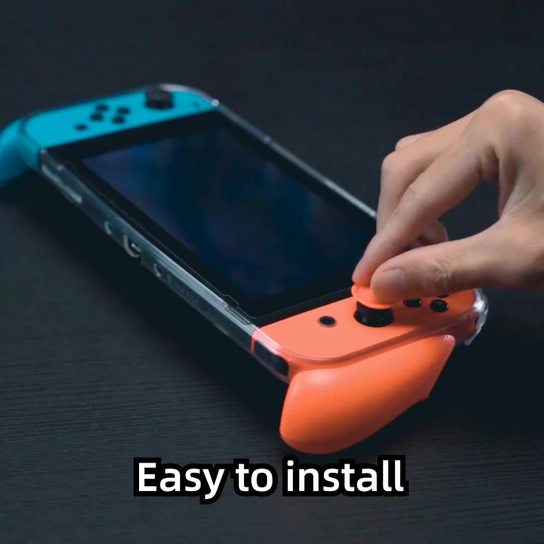 Накладки на стики "Thumb Grip" Skull & Co для Nintendo Switch Joy Con, 6 штук, цвет Красный и Голубой (Neon Red + Blue) — фото 1