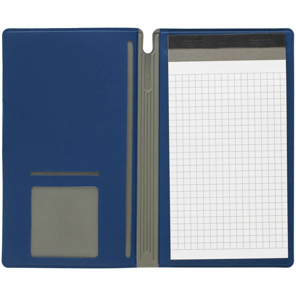 Блокнот Dual, в клетку, синий — фото 1