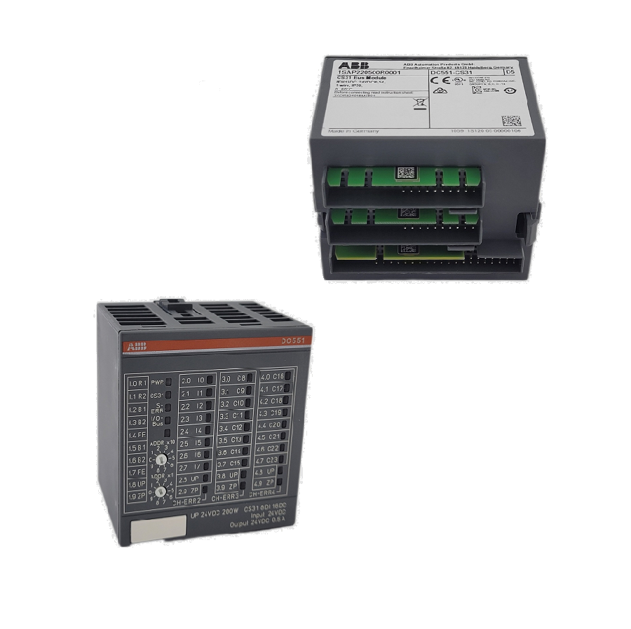 Модуль интерфейсный ABB DC551-CS31:8 DI 24V DC,16 DI/DO конфигурируемых 24V DC 0.5A 1SAP220500R0001