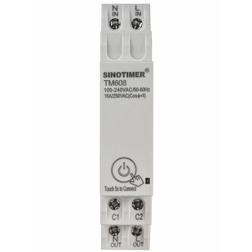 Умный Wi-Fi таймер включения / выключения по времени на din рейку TM608 220В 16А 3500Вт недельный цикл, цифровой таймер реле