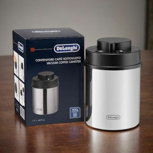 Вакуумный контейнер для хранения кофе Delonghi на 500 г герметичное хранение зерен и порошка для свежести и аромата