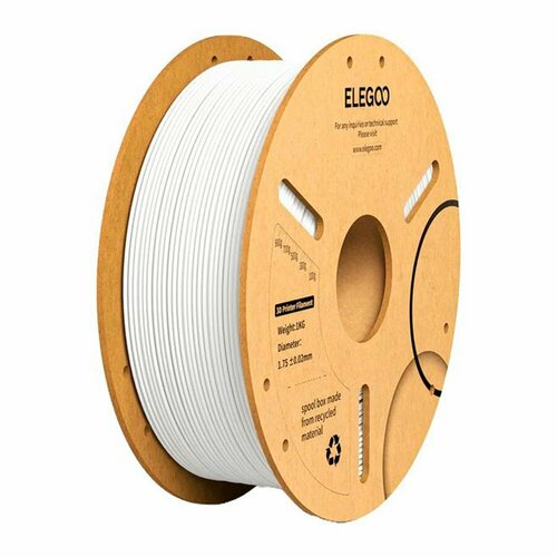 PLA пластик Elegoo для 3D принтера 175 мм Белый 1 кг 1760₽