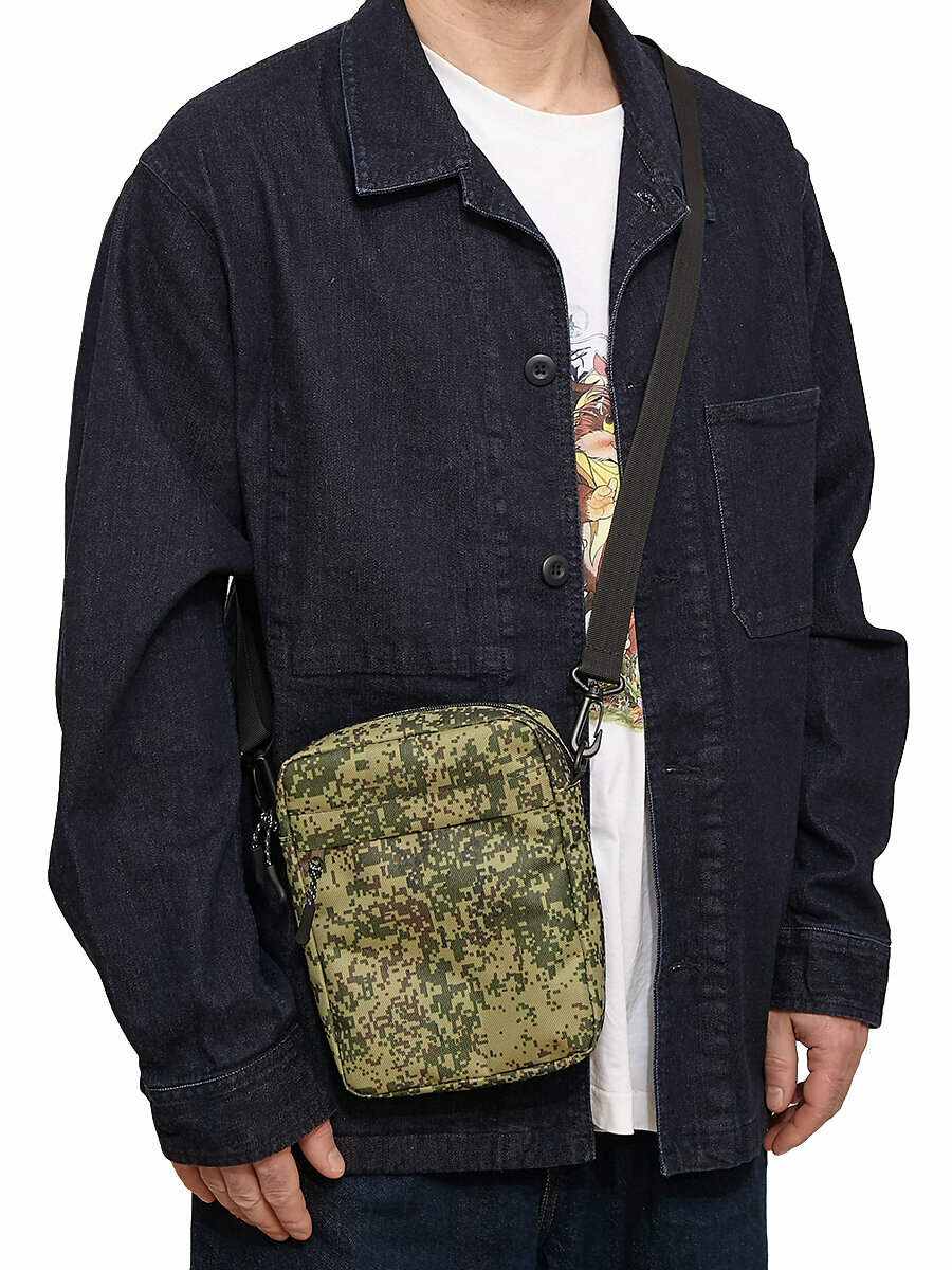 Сумка барсетка FORTE, фактура гладкая, зеленый — фото 1