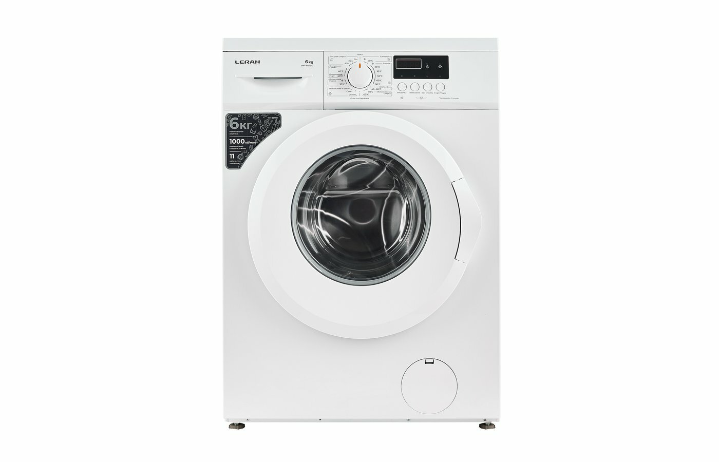 Стиральная машина LERAN WM 607SD, A+, загрузка 6 кг, цвет белый