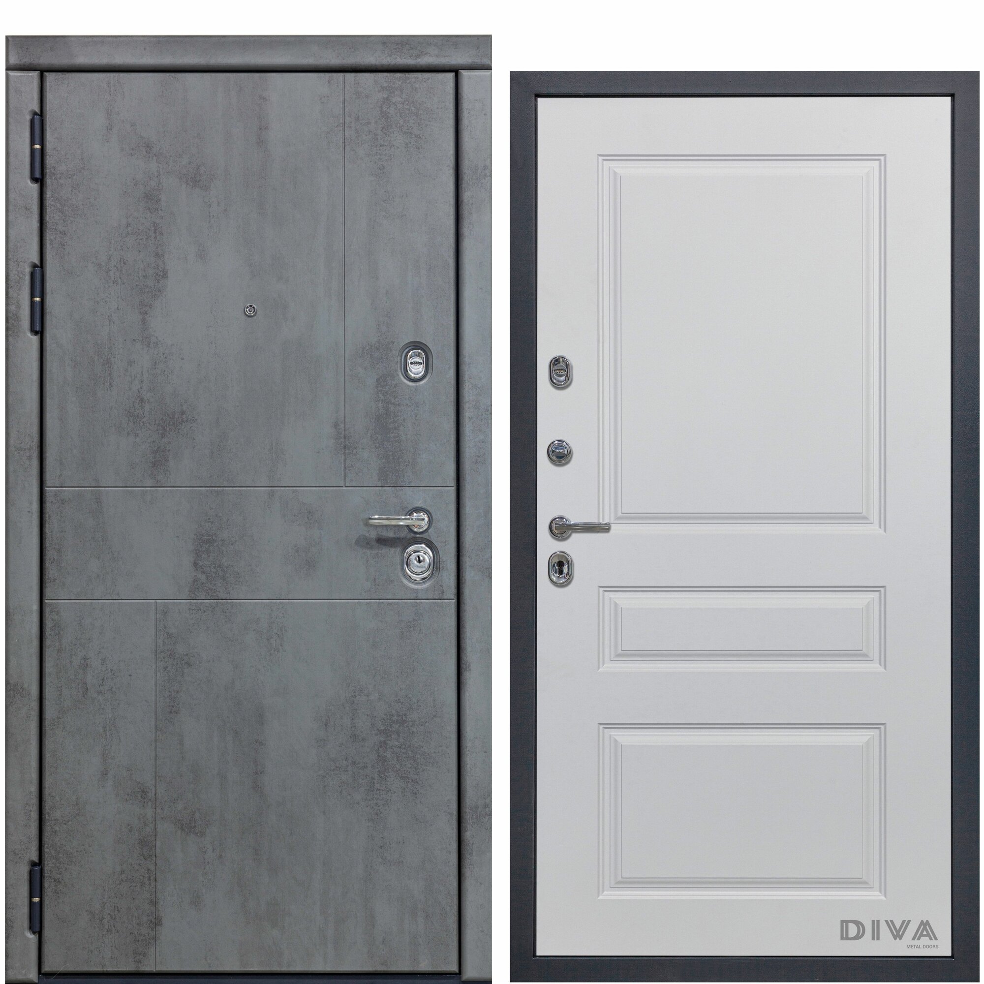 DIVA 48 2050x960 Правая Бетон темный - Д7 Софт Шампань УТ-00071722