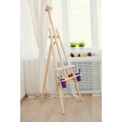 Мольберт для рисования Лира 175 см со стаканами DINART ( разборная )