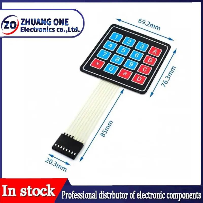 4 12 16 20 клавиш 1*4 3*4 4*4 4*5 Мембранный переключатель Клавиатура 1x4 3x4 4x4 4x5 Матричная матричная клавиатура для смарт-автомобиля arduino, 4x4 Matrix keyboard