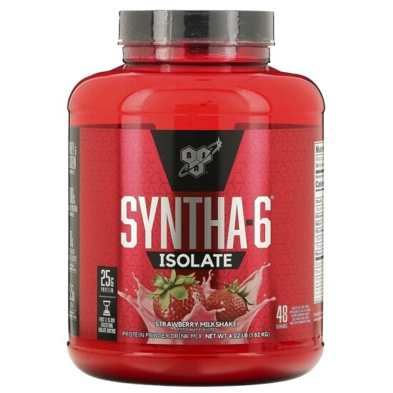 Протеин Bsn Syntha-6 ISOLATE Strawberry Milkshake 4 lb 1820г