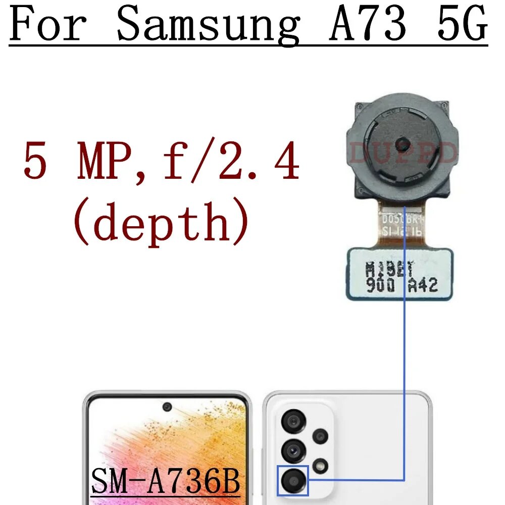 Передняя Задняя камера для Samsung Galaxy A73 5G, A736B/DS задняя широкая макро глубина A73 Depth