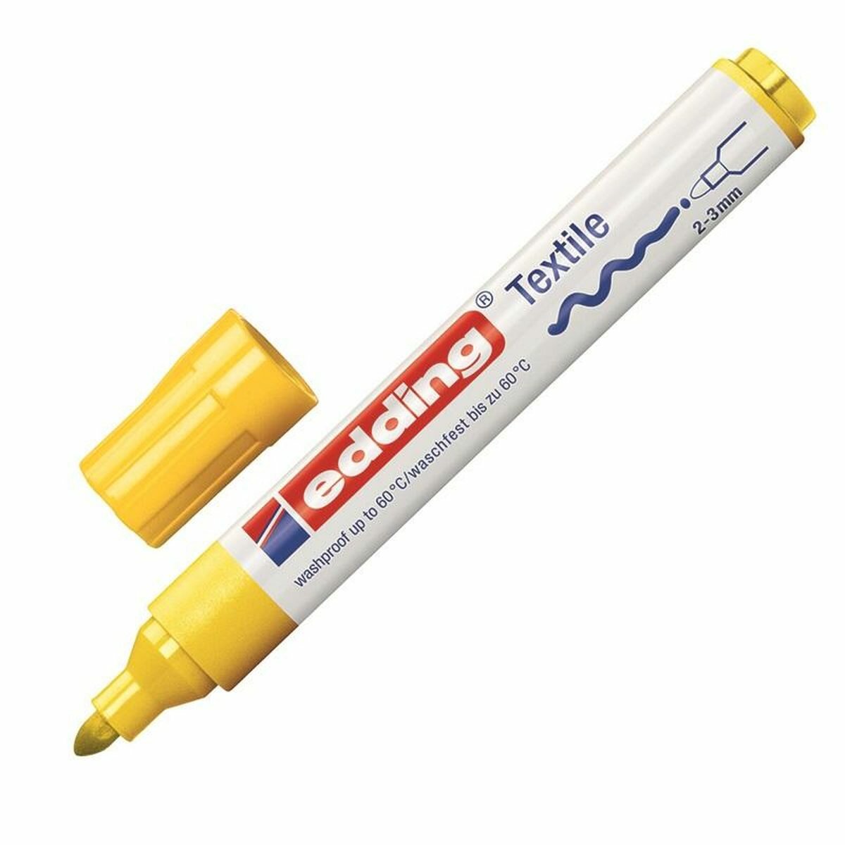 Маркер для ткани Edding E-4500 (2-3мм, желтый) пластик (E-4500/5), 10шт.