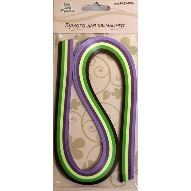 Бумага для квиллинга Рукоделие 100 полос 5 мм ширина 5 цветов