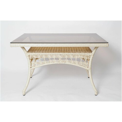 Стол садовый La Room FM 2001 стеклометалл 120 см x 85 см белый 24200₽