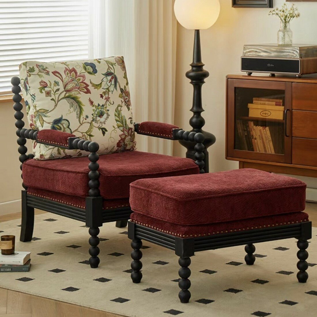 Кресло с банкеткой для ног La Vionne (Комплект кресло+банкетка)