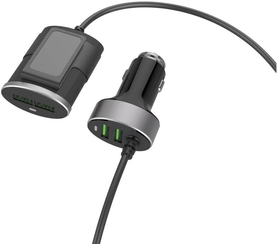 Автомобильное зарядное устройство LDNIO LD_B4421 C502 2+2 USB Black - фото №4
