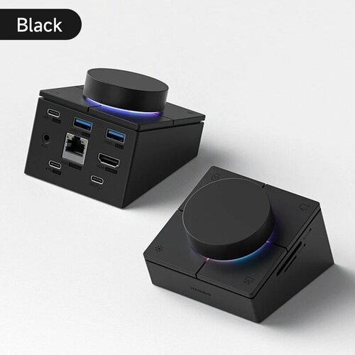 Hagibis USB C концентратор с регулятором громкости Черный 5158₽